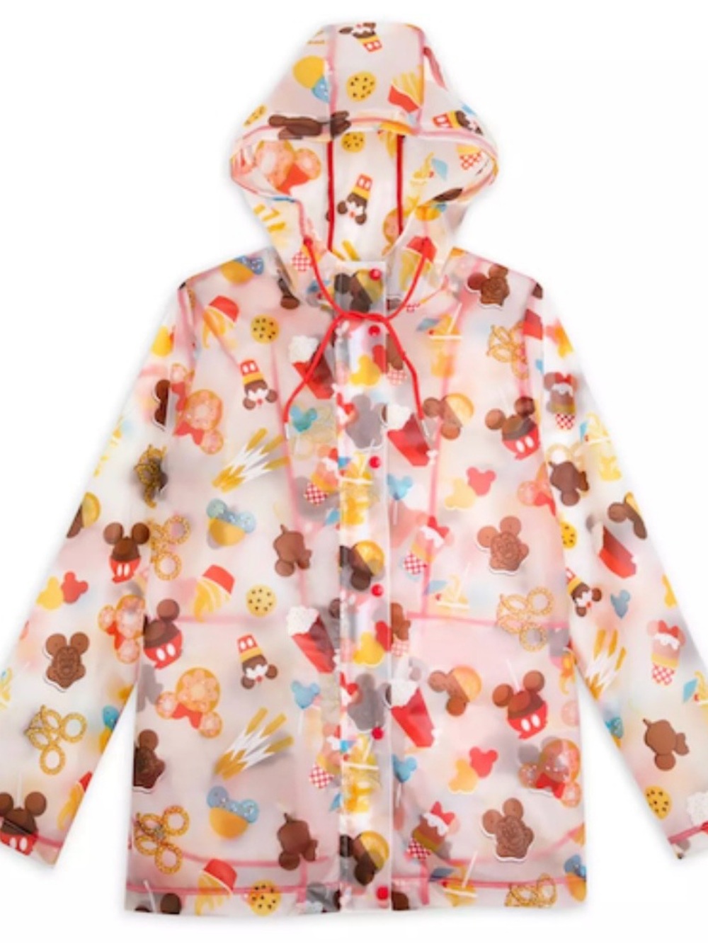 Disney Parks Snack Print Translucent Rain Jacket